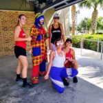 Payaso Pikorete en el 9Round Summer Sunrise Fitness Boot Camp en Oviedo Fl